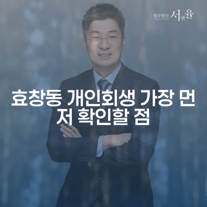 효창동 개인회생 가장 먼저 확인할 점