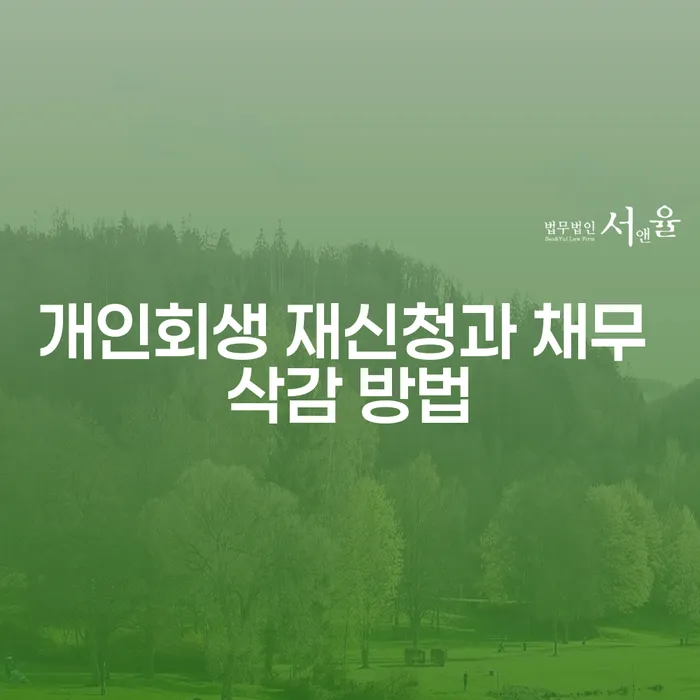 개인회생 재신청과 채무 삭감 방법이 궁금하신가요?
